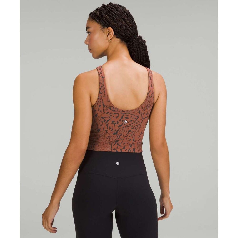 Lululemon Align High-Neck Tank Size 6 Camo Contour Jacquard Ancient Copper NWOT - Picture 2 of 5